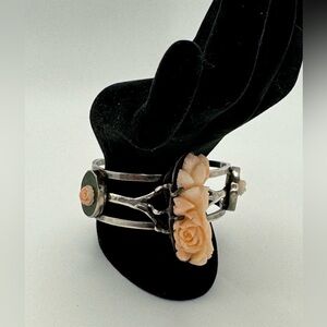 Vintage Silver and Coral Bracelet